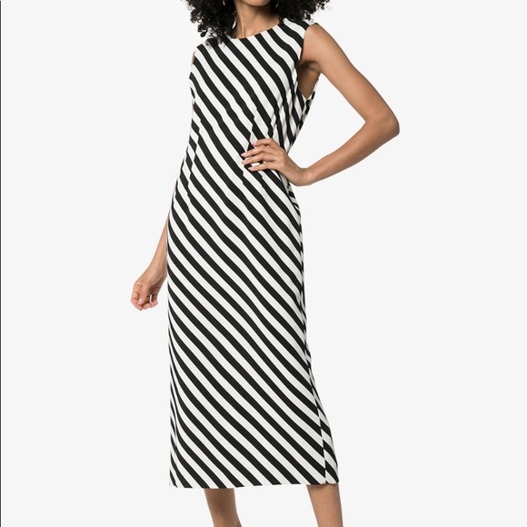 dries van noten dilavina diagonal striped dress - Picture 2 of 5